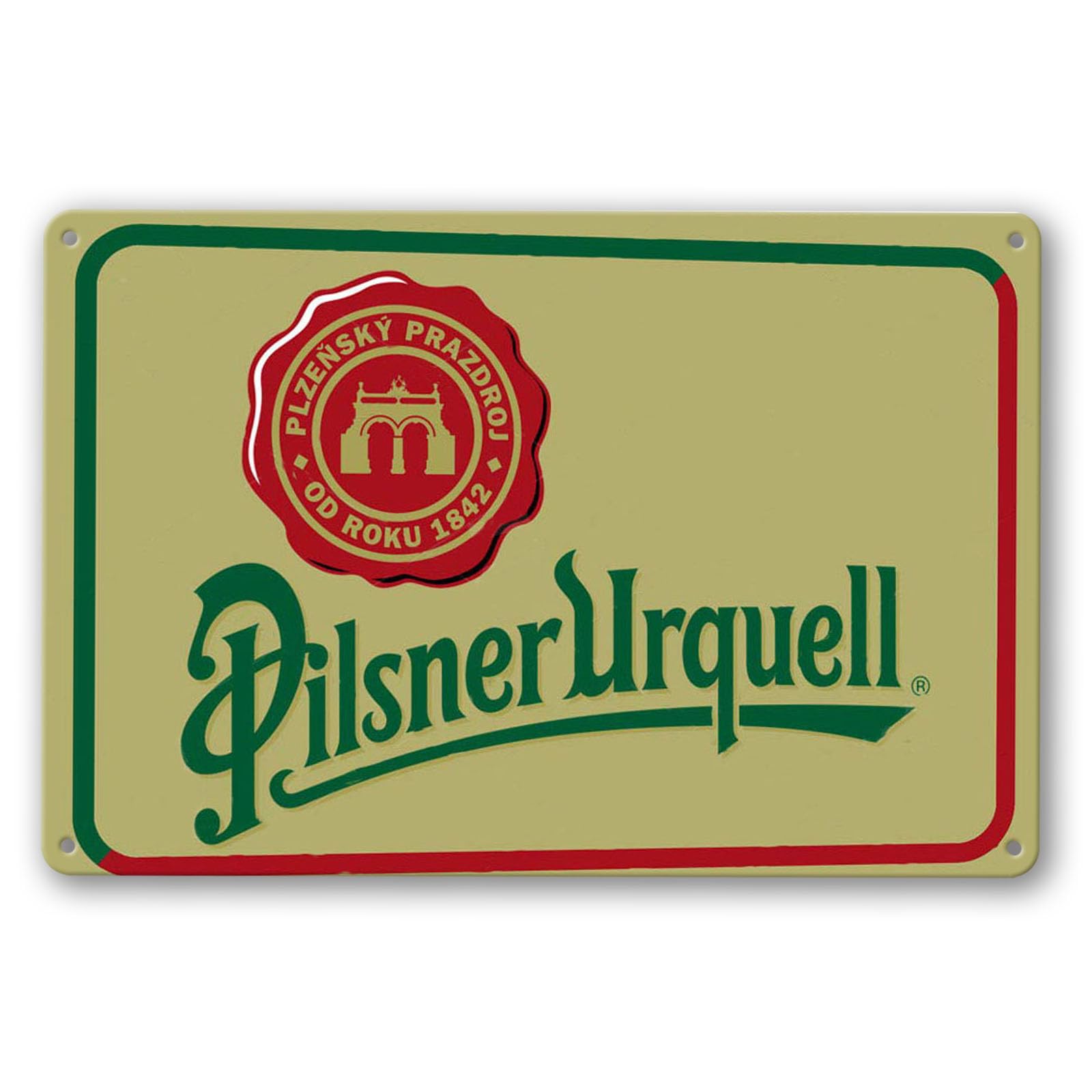 Wine X Beer - 8 X 12 Zoll Metallschild -