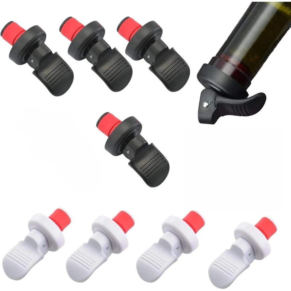 Wine Beer Market - 4er-Pack Weinflaschenstopfen, Whiskey-Versiegelung, Bier-Gummi-Flaschenstopfen, Barzubehör, geeignet