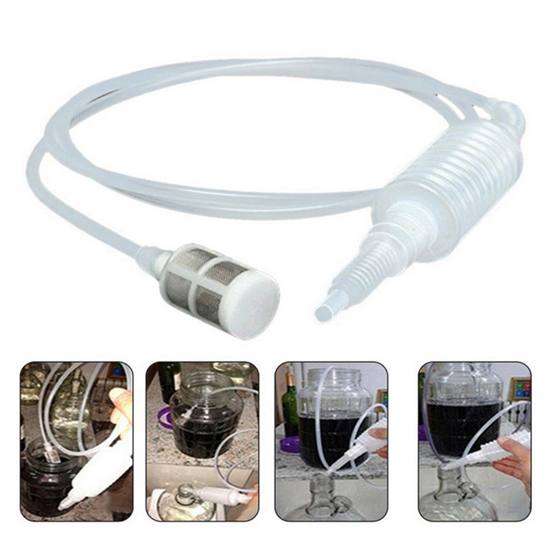 Wine Beer Food - 1 Stück Brausiphonschlauch Wein-Bier-Herstellungswerkzeug Lebensmittelgeeignete Brau-Handpumpe