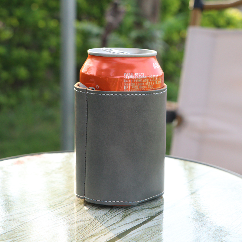 Wine Beer And Liquor - Retro PU-Leder 330ml Dosenkühler-Hülle - Thermoisolierter