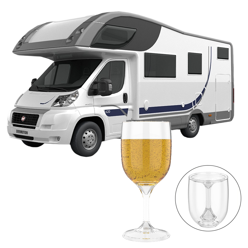 Wine & Beer Emporium - Klappbares Weinglas, transparentes Weinglas aus lebensmittelechtem