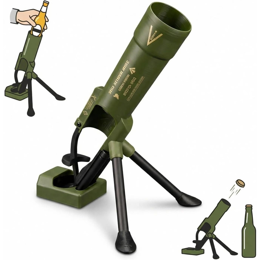 Wine Beer Opener - Flaschenöffner in Mörserform, 51mm Robuster Taktischer