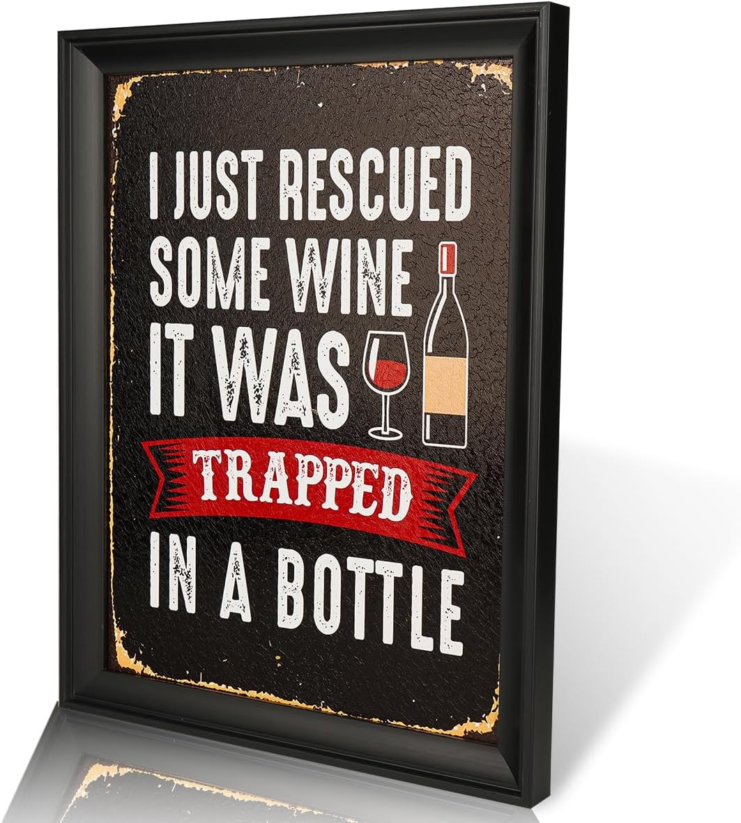 Wine Beer & More - Wanddekoration „Man Cave Rules“ mit Biermotiv,