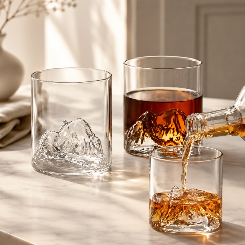 Wine Beer And Liquor - Guanshan Whiskyglas Glas Gletscherberg-Becher Geeignet zum