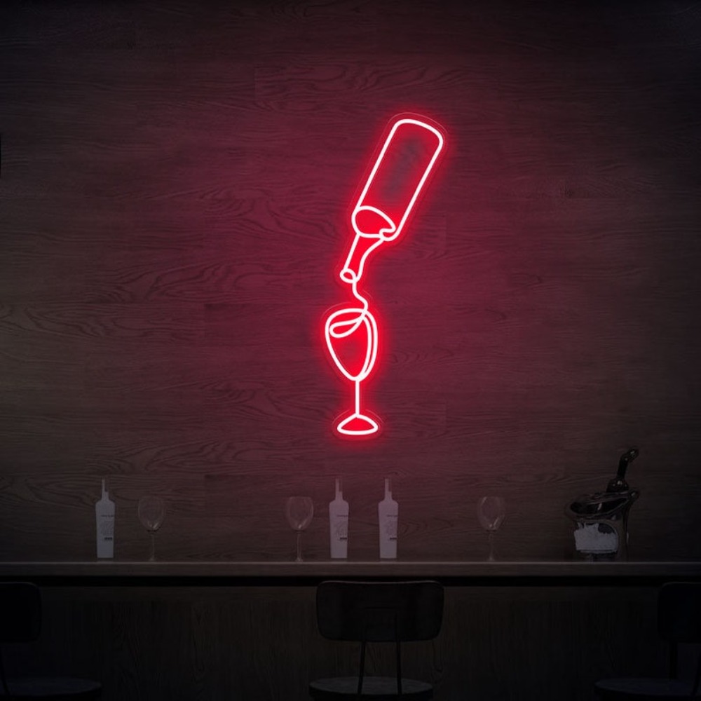 Wein Led Neon Zeichen Lichter  – Wine Beer Store Bewertung und Preis