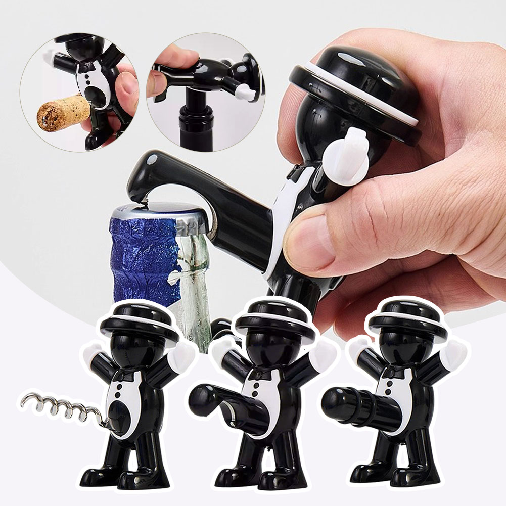 Schwarzer Cool Man Flaschenöff – Wine Beer Opener Bewertung und Preis