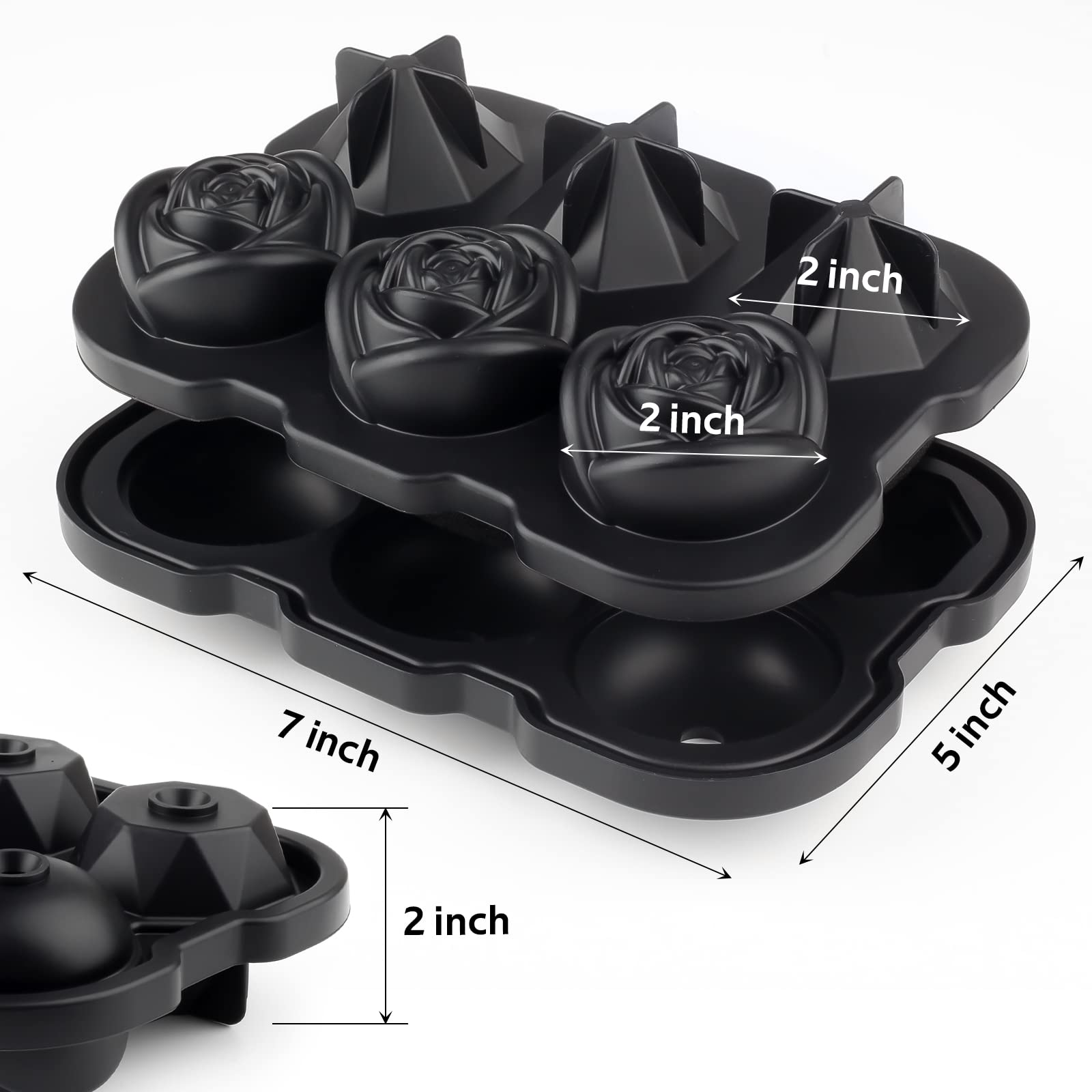 Diamant-Rosenform Eiswürfelfor – Wine Beer And Liquor Bewertung und Preis