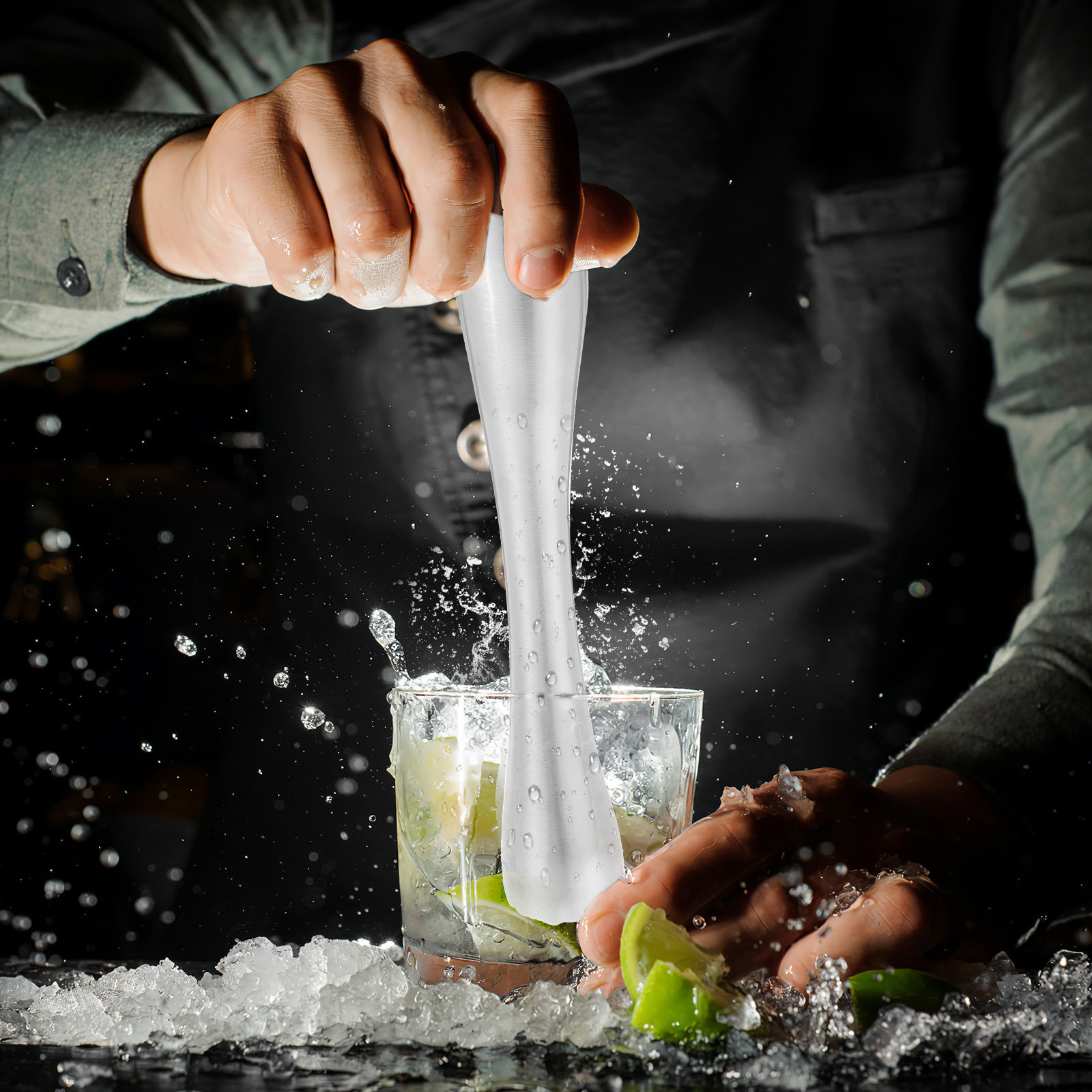 Professioneller Edelstahl-Eisz – Muddler Cocktail Bar Bewertung und Preis
