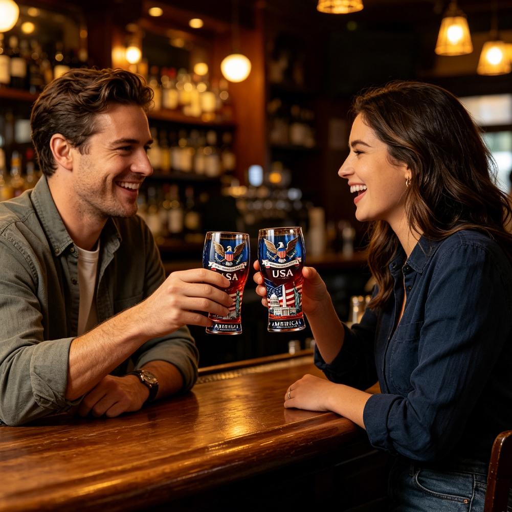 USA 250. Jubiläums-Bierglas mi – Wine Beer And Liquor Bewertung und Preis