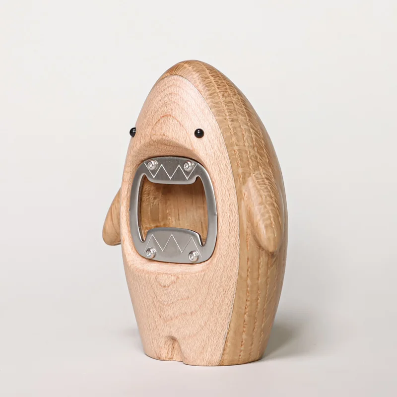 Kreativer Holz-Hai-Flaschenöff – Wine Beer Opener Bewertung und Preis