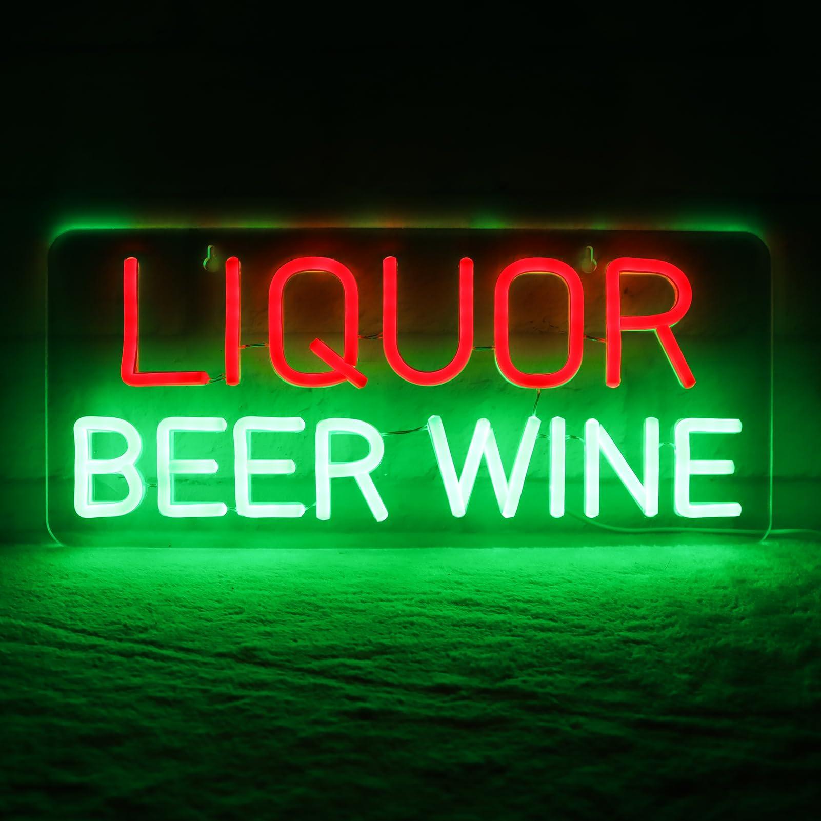 Neon-Schilder für Likör, Bier  – Wine Beer Store Bewertung und Preis