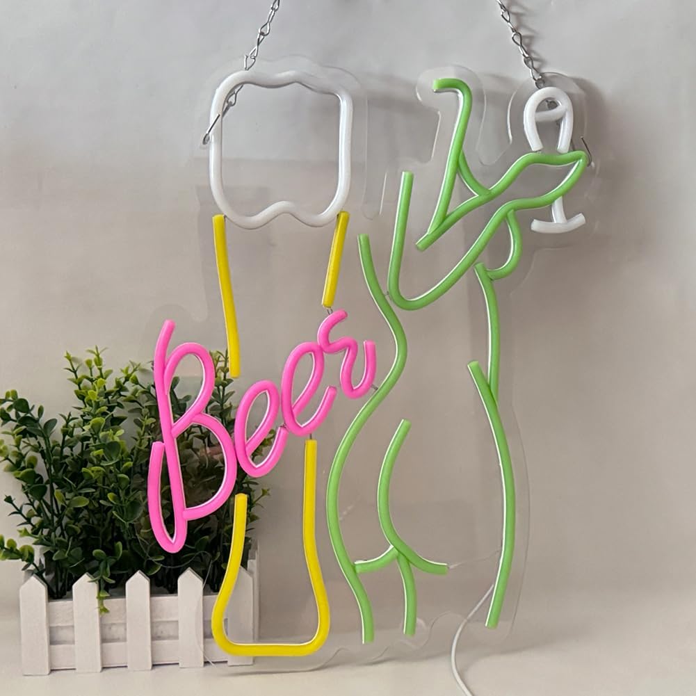 Bier-Neonschild, Frauenkörper- – Wine Beer Store Bewertung und Preis